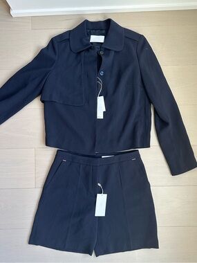 BOSS Woman Navy Jacket & Shorts Set